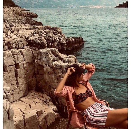 Curcic in one of her holidays